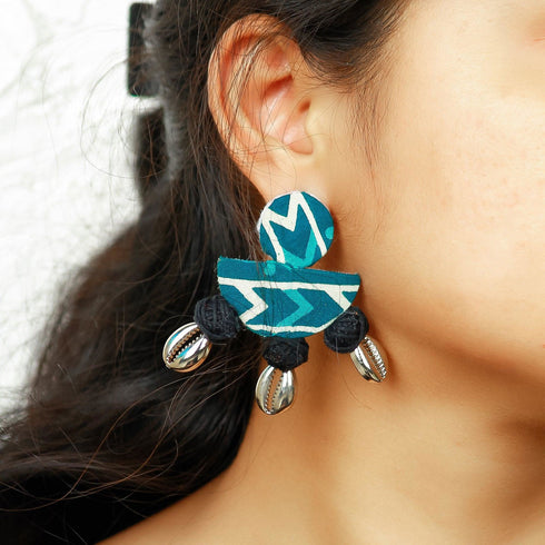 Blue Deepak Earrings - The Earth Store - Fashion Accessories